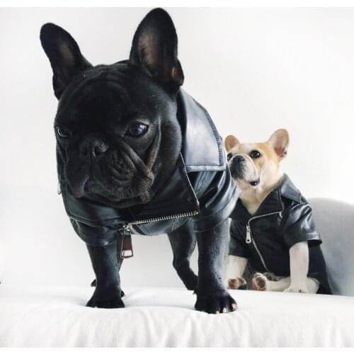 [MPK Dog Winter Wear] Cool Looking Dog Jacket, Flannel Soft Woven Fabric on the inside, Polyurethane Leather on the outside