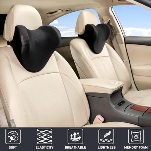 1Pc 2021 New Style Car Seat Neck Pillow Memory Cotton Headrest Neck Support Auto Neck Rest Cushion Pillow Car Interior Decor