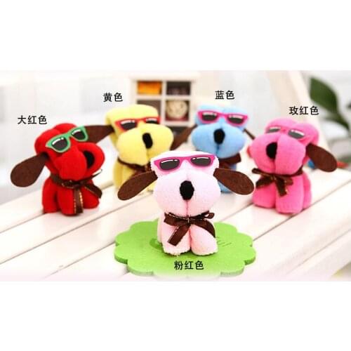 10 pcs/lot! Microfiber Towel Hot New Creative Dog shape cake towel Washcloth Wedding Gifts towel size 20*20 cm