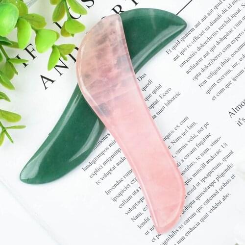 2 pc Natural Jade Stone Guasha Massage Tool Acupuncture SPA Therapy Gua Sha Massager Scraping Board Antistress Body
