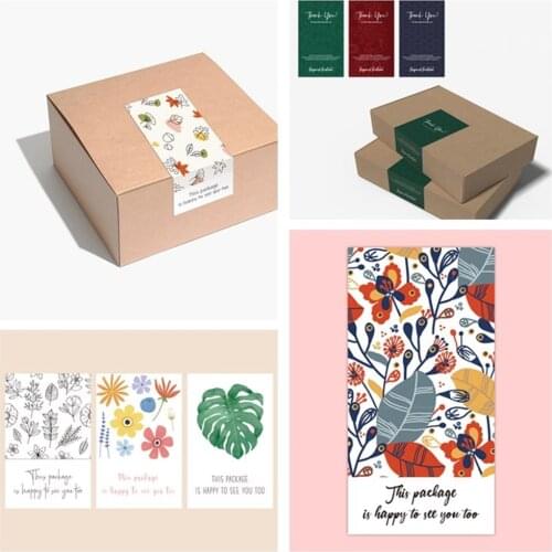 50pcs Packaging Boxes Bag Seal Sticker Labels Gift Box Thank You Stickers Packaging Stickers Wedding Party DIY Decor