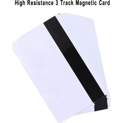 50PCS Low / High Resistance Blank PVC Magnetic Stripe Card 2 / 3 Track Magnetic Card For Membership card VIP card etc