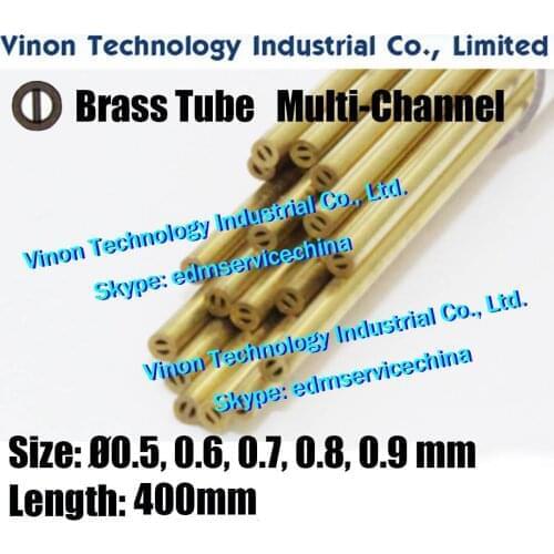 50pcs) 0.7x400MM Brass Tube Multi-Channel, Brass EDM Tubing Dia. 0.7mm Length 400mm,Brass Electrode Tube-Multihole EDM DRILLING