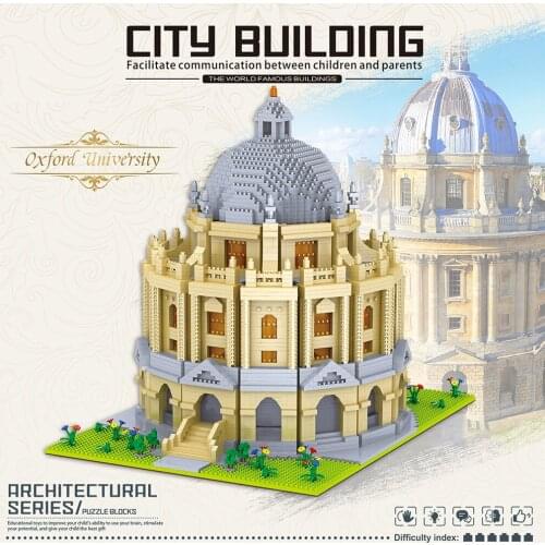 5452Pcs Oxford University UK Building Blocks DIY Educational Toys Famous Architecture Micro Bricks for Kids Adults