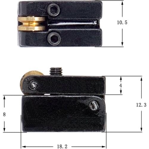 6x String Headless Guitar Bridge Roller saddle Tremolo Bridge Tailpiece1