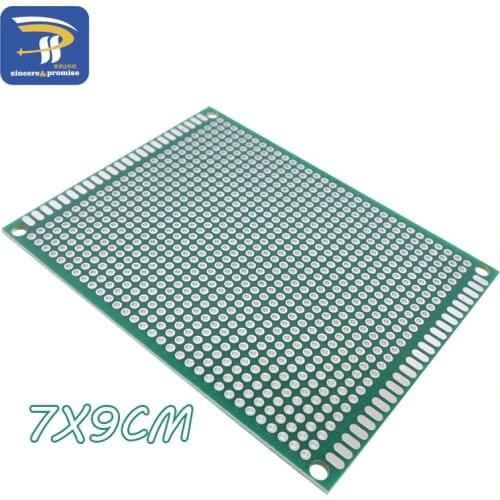 7x9 7*9cm Double Side Prototype PCB Tinned Universal Board Experimental Plate Circuirt Hole Bread Board 2.54mm Grid Glass Fiber