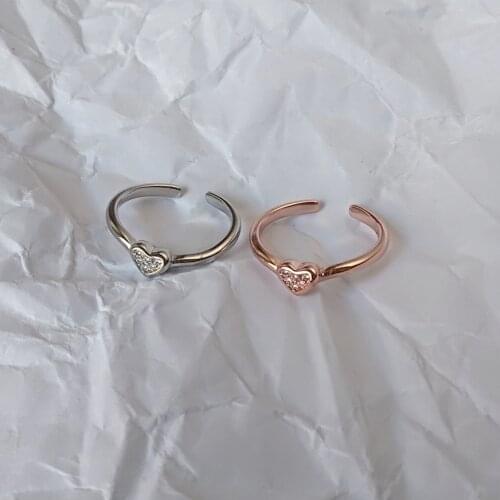 925 Sterling Silver Ring Womens Love Jewelry Zircon Ring Couple Jewelry Opening Adjustable Engagement Gift Women Jewelry