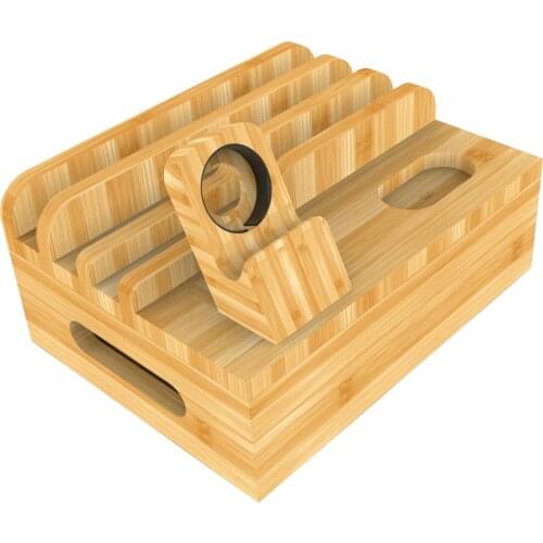 Bamboo Mobile Charging Dock Station Charger Bracket for IWatch