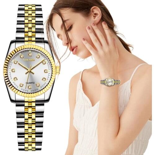 Elegant Ladies Wristwatches Gold Silver New Fashion Luxury Luminous Diamond Women Quartz Watches Female Stainless Steel Watch