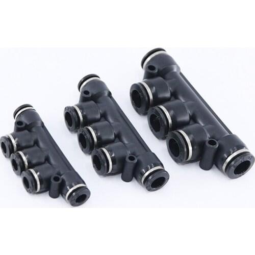 Black PK series Pneumatic Fittings For 4/6/8/10/12mm Air Pipe Fittings Hose Tube Straight Fittings