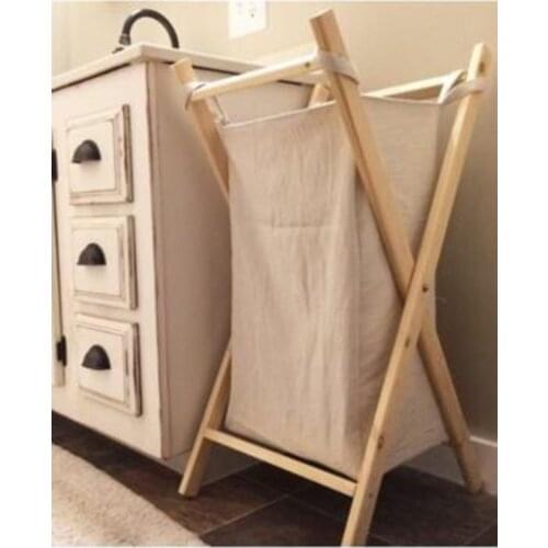 Wooden Decorative Rustic Laundry Basket 000135