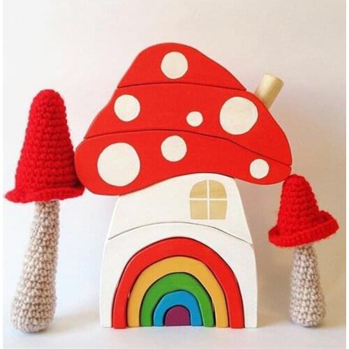 Baby Montessori Rainbow Stack Wooden Toys Colorful Building Blocks Montessori Educational Toy Stacking Game Kids Creative Gifts