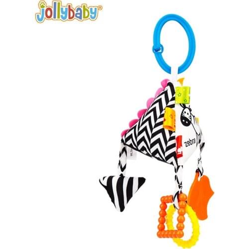 Baby Black White Geometric Shape Rattles Mobiles Baby Teether Toys Block Newborn Hand Early Education Infant Jollybaby