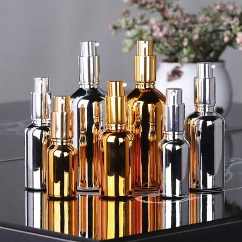 Perfume Bottle Spray Bottle High Quality Empty Refillable Pump Bottle 10ml-100ml Gold Silver Small Deodorant Container Travel