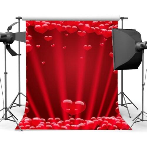 Valentines Day Backdrop Red Sweet Hearts Holy Lights Romantic Wallpaper Photography Background