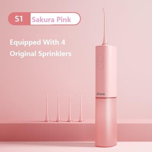JIMOK S1 Oral Irrigator USB Rechargeable Water Jet Flosser Portable Dental Floss 150ML Water Tank Waterproof Teeth Cleaner 4Tips
