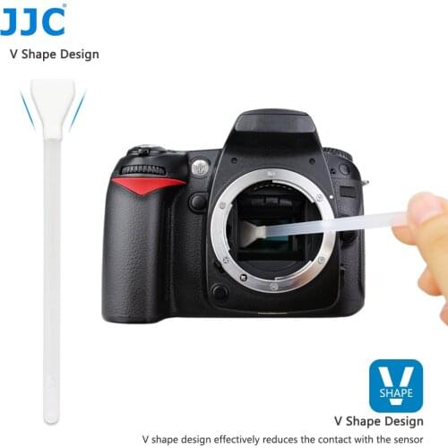 JJC 16mm Width APS-C Frame Sensor Camera Cleaner CCD CMOS Clean Tool V Shape Cleaning Swab Kit for Canon/Nikon/Sony/Olympus