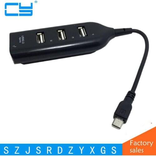 High quality 4 in 1 Micro USB OTG Hub Host Adapter Cable for Samsung smartphone tablet laptop PC OTG function free shipping