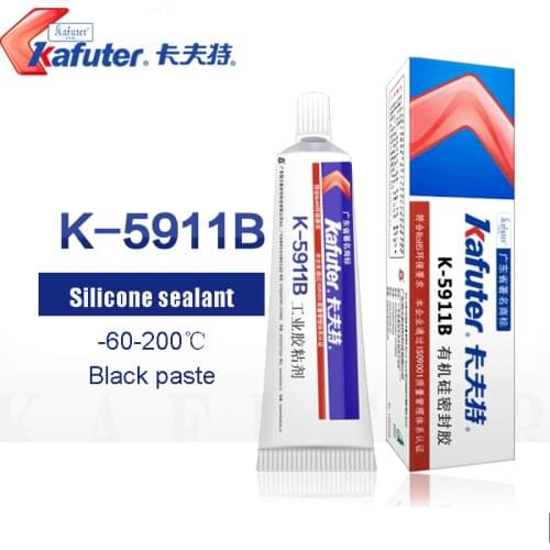 Kafuter Black Silicone Rubber Adhesive High Temperature Resistant Waterproof Headlights Tail lights Gap Glue Rubber Seal Glue