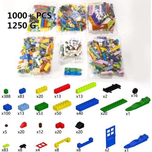 1000pcs Bricks City Designer Window Car DIY Basic Classic House DIY Building Blocks Educational Toys Gift Compatible