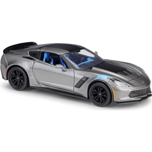 Maisto Diecast 1:24 2017 Corvette Grand Sport Racing Car Door open Wheels rotatable High Simulation Vehicle Alloy Model Car