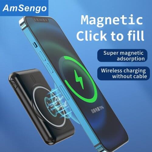 5000mAh Magnetic Wireless Power Bank Fast Charge External Battery Pack For Magsafe Charger PowerBank For iPhone 12Pro Max 12mini