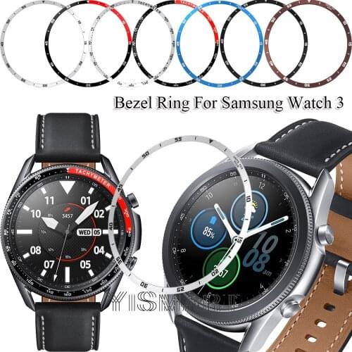 Bezel Ring Styling Frame for Samsung Galaxy Watch 3 41mm 45mm Metal Cover Anti-scratch Protection Ring Yismart
