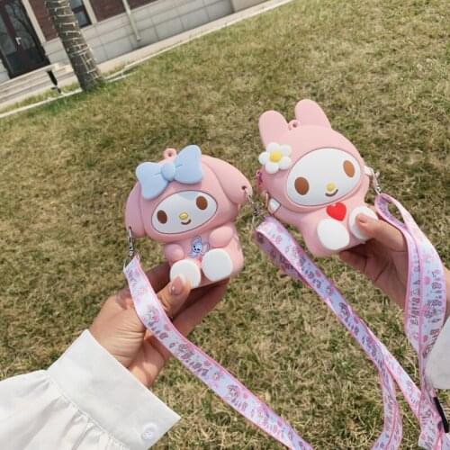 Mini Bag Female Cute Cartoon Silicone Bag Lipstick Coin Purse Key Bag Kids Messenger Shoulder Bag