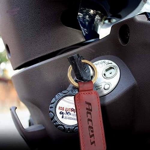 Motorcycle Cowhide Keychain Key Ring Case for Suzuki Access 125