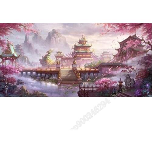 5D Diy diamond painting kit cross stitch Fantasy wonderland Game Scenes Round Diamond embroidery Diamond Mosaic Home Wall FF2078