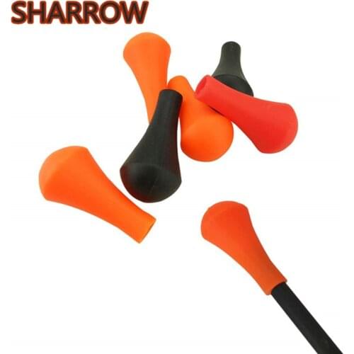 24Pcs Archery Soft Rubber Arrowhead Rubber Arrow Tips Fit 6mm/8mm Arrow Shaft Blunt Broadheads For Shooting Peactice Accessories