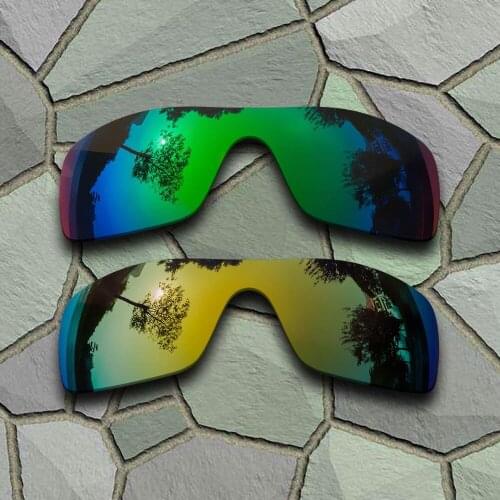 Jade Green&Yellow Golden Sunglasses Polarized Replacement Lenses for Oakley Batwolf