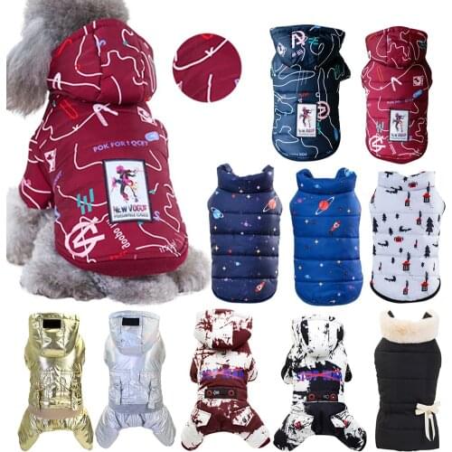 Dog Clothes Winter Warm Pet Dogs Coat Jacket Puppy Cat Outdoor Clothing For Small Dogs Chihuahua French Bulldog Puppy Outfit