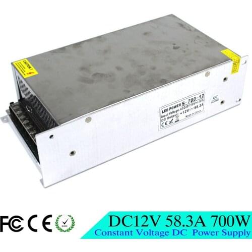 Single Output Switching Power Supply DC12 58.3A 700W Transformer 110V 220V AC-DC 12V SMPS For Led Strip Light CNC CCTV Motor