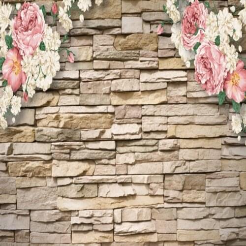 Drop Shipping Custom 3d Wallpaper European Style Retro Stone Wall Custom Wallpaper Murals Guest Room TV Decorative Backdrop