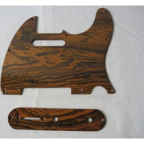 Hand-made Telecaster Guitar Tele Bocote (Ziricote) Pickguard Set #1715