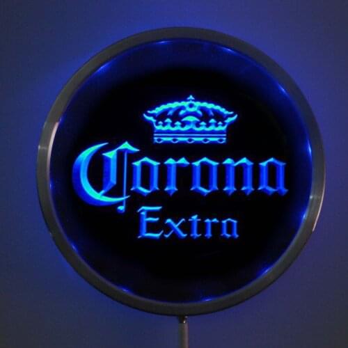 Rs-a0013 Corona Extra Beer LED Neon Round Signs 25cm/ 10 Inch - Bar Sign with RGB Multi-Color Remote Wireless Control Function