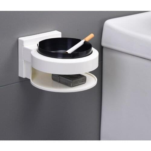 Bathroom Ashtray Racks Creative Bathroom Storage Household Toilet Tacks Home Storage Shelves & Racks Wall Mounted Type White