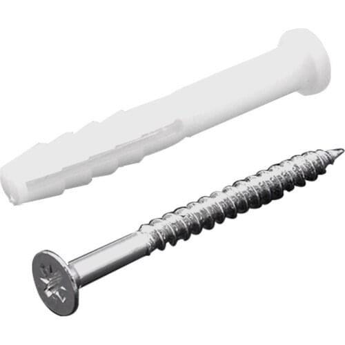 100PCS Plastic Link Cabinet Screw, Wall Cabinet Expansion Screw, Cabinet Plastic Screw, Suitable for Interior Decoration