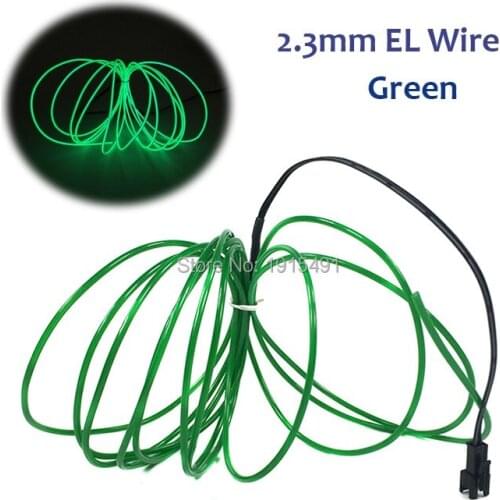10 Colors Choice 2.3mm 5Meters DC-5V EL Wire Rope Tube Festival For Car Internal Decoration Flexible LED Thread Neon Light