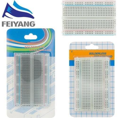 10pcs Quality mini bread board / breadboard 8.5CM x 5.5CM 400 holes Transparent/White