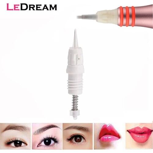 100pcs Sterilized 9mm Screw Tattoo Cartridges Needles Microneedling 1P 1RL For Charmant II Permanent Makeup Microblading