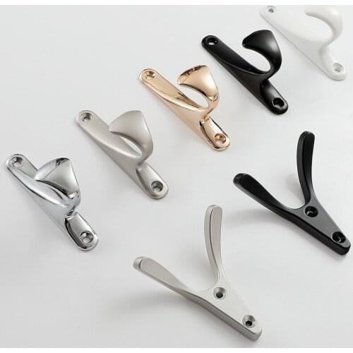1x Wall Clothes Hook Black Sliver Gold Hanger Holder Keychain Coat Bag Hat Door Rack For Home Bathroom Decoration
