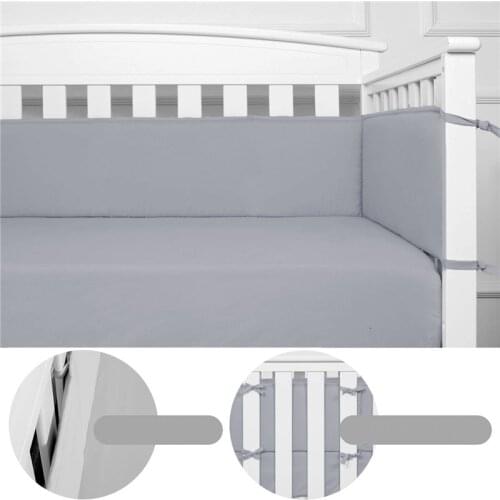 4Pcs/Set Solid Color Baby Bumper Pillow Cushion Bumper for Infant Bebe Crib Protector Cot Bumper Kids Room Decor Bed Accessories