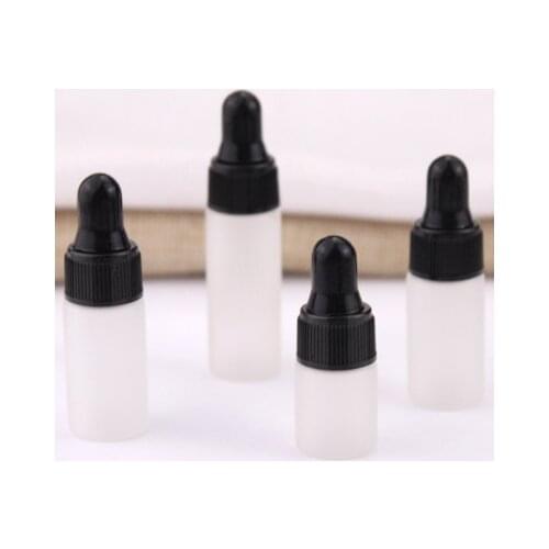 50pcs/lot 1ml 2ml 3ml 5ml Clear Glass Dropper bottle Mini Frosted Glass essential Oil bottle with glass hose Glass vials
