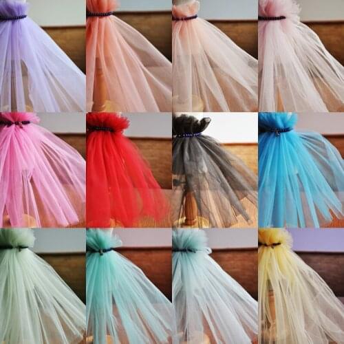 5M tulle mesh fabric Width 150cm for wedding dress cloth Netting Mosquito net Solid color Soft pettiskirt veil ball gown tutu