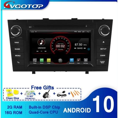 AVGOTOP Android 10 Car Radio GPS DVD Player for TOYOTA AVENSIS 2008-2013 Wifi Vehicle Multimedia