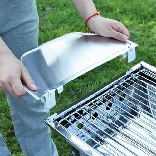 Stainless Steel Barbecue Grill Easy To Install Aluminum Alloy Storage Board Barbecue Accessories Material Table Storage Board