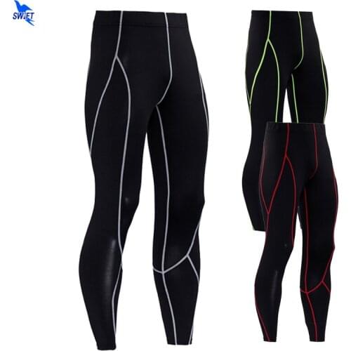 Base Layer Fitness Mens Running Tights Elastic Compression Sports Leggings Quick Dry Ankle Length Gym Pants Sportswear Clothing