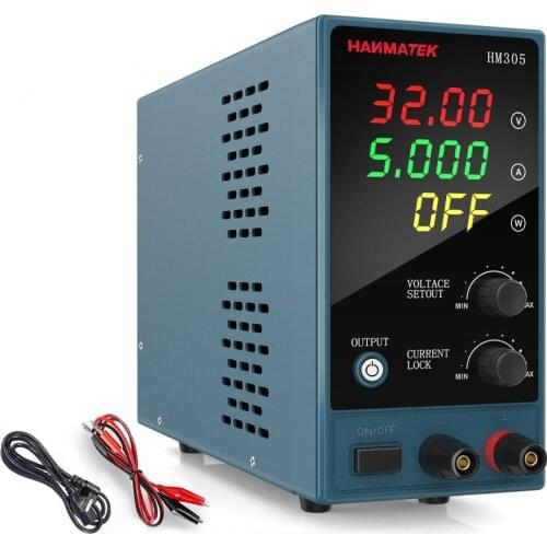 HM305 30V 5A DC Power Supply Adjustable 4 Digit Display Mini Laboratory Power Supply Voltage Regulator For Phone Repair